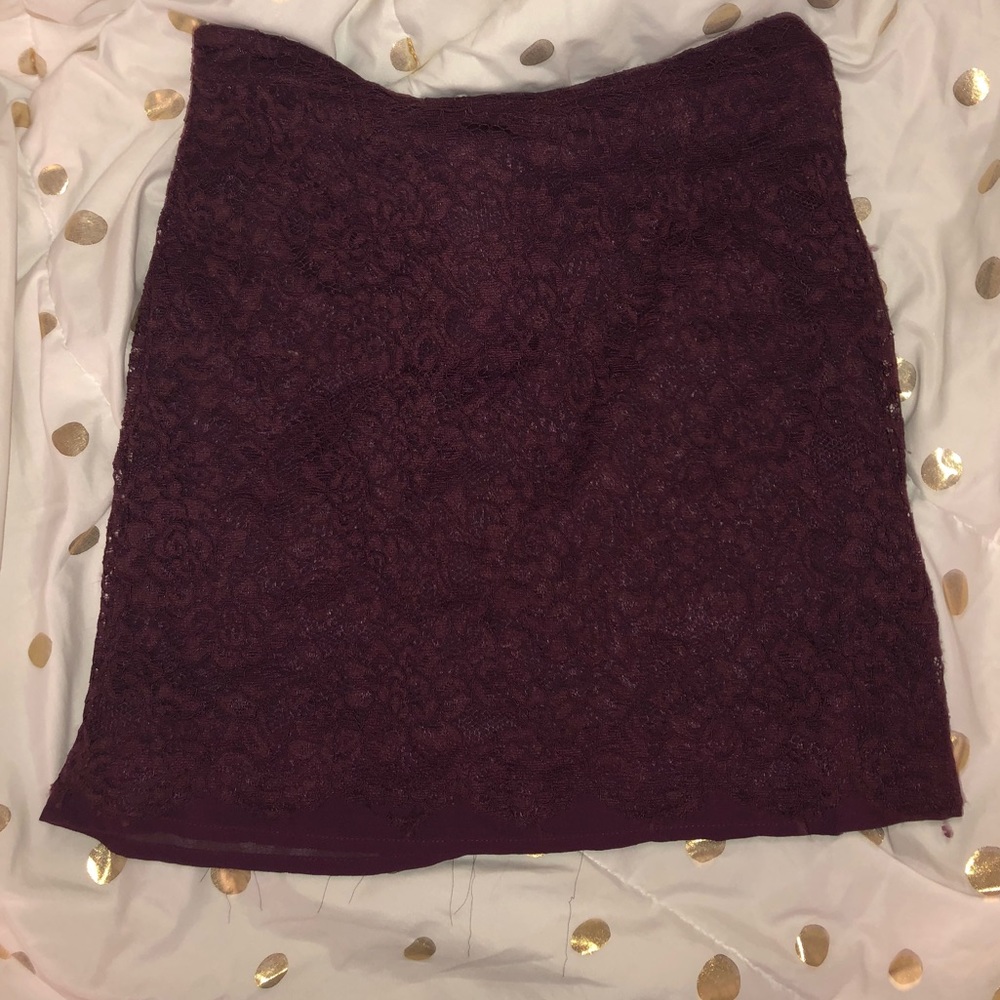 Deep Plum Mini Bodycon Skirt